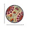 Homeroots 4 ft. Round Red & Multi Color Indoor & Outdoor Area Rug 384998 - alternate 5